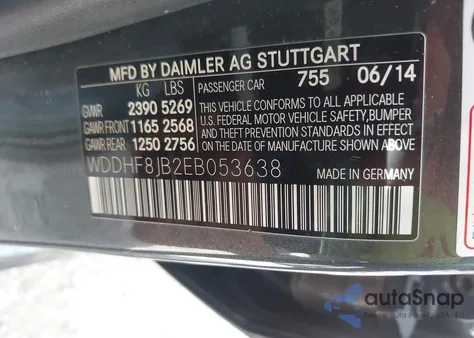 2014 Mercedes-Benz E 350 4Matic from USA, damaged, VIN WDDHF8JB2EB053638